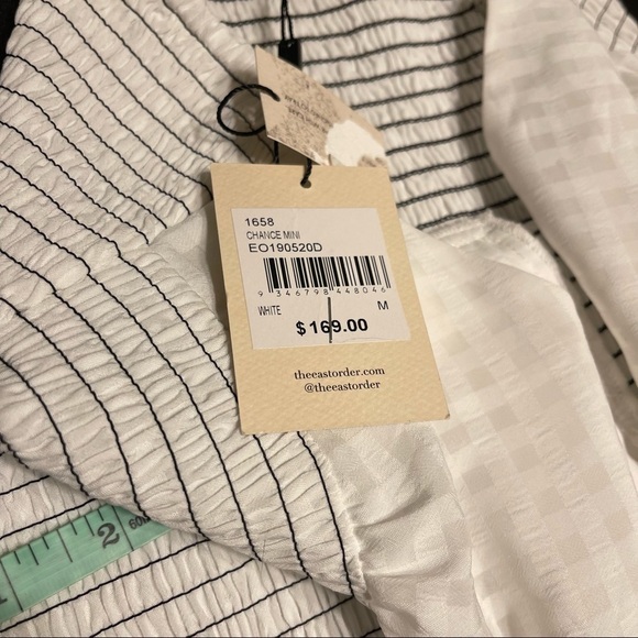 The East Order Revolve Chance Mini Dress Lace Up in White Women's Medium - Picture 11 of 12